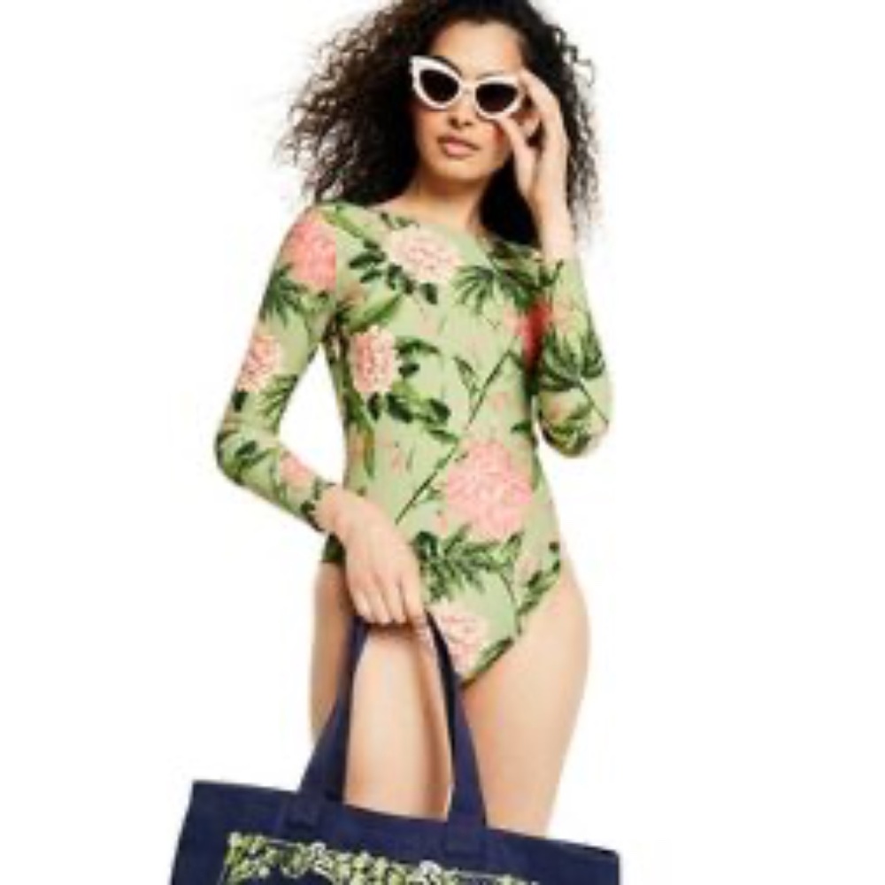 Agua Bendita x Target Large Peony Print One Piece Swimsuit